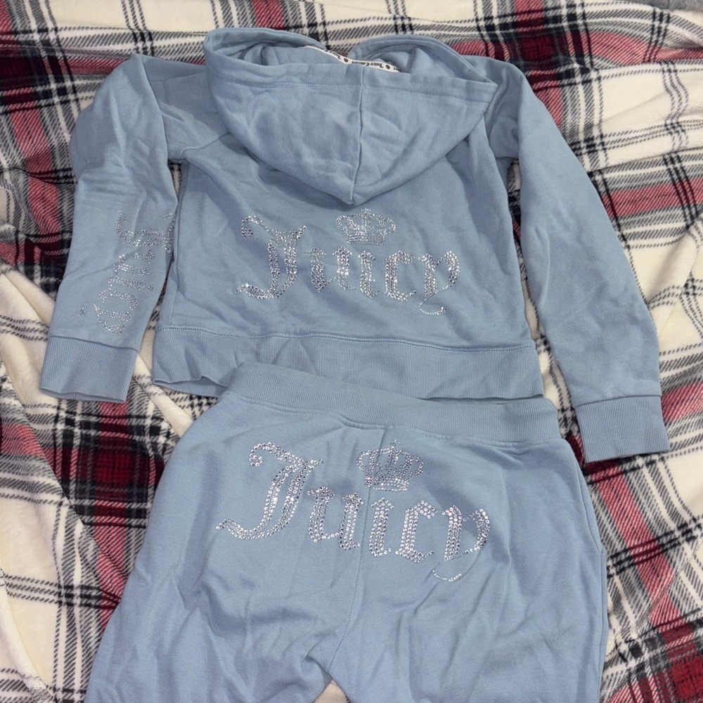 Juicy Couture Sky Blue Hoodie and Pants Set
